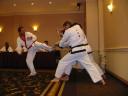 Jump spin back kick
