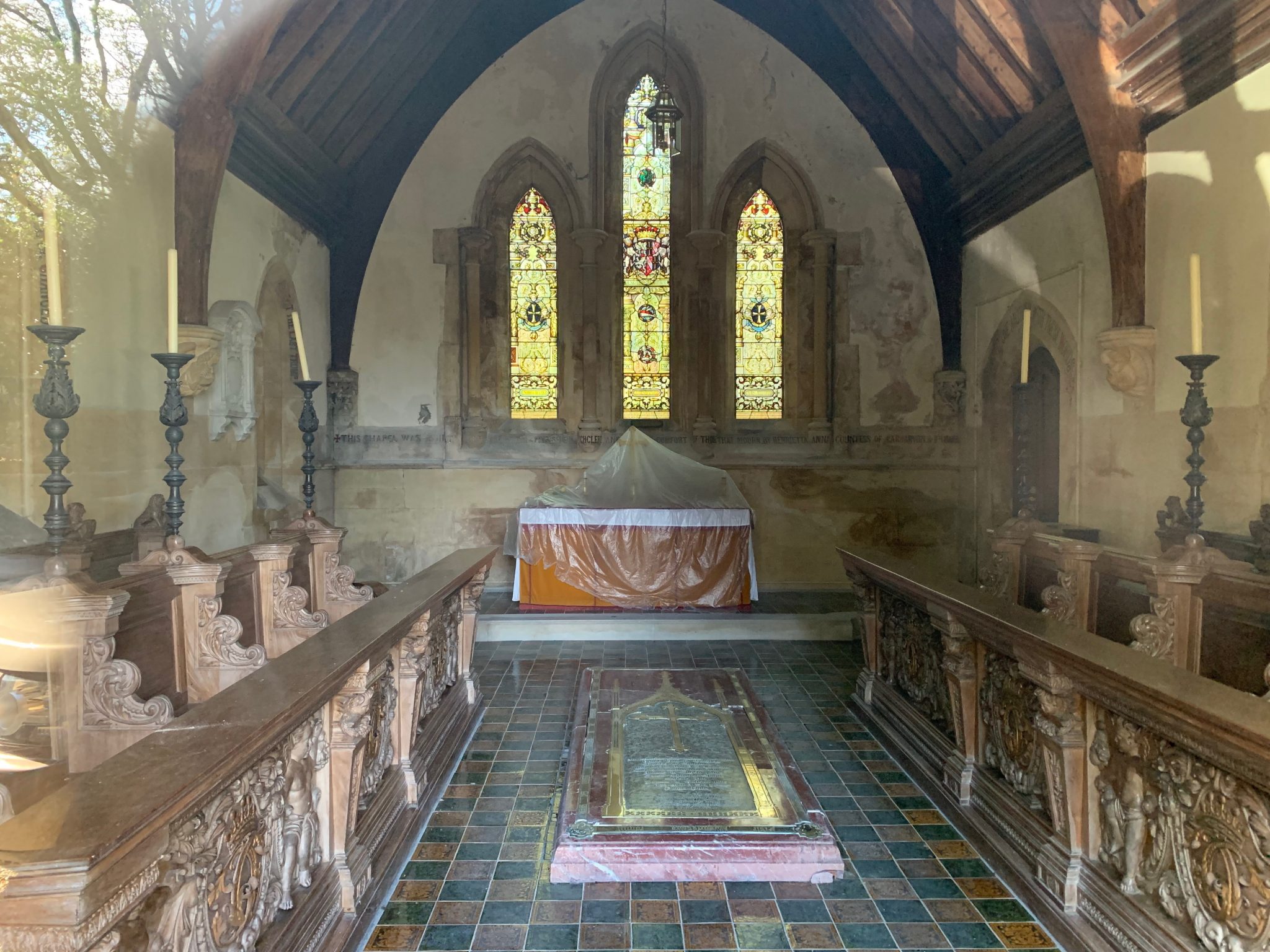Inside Highclere Chapel