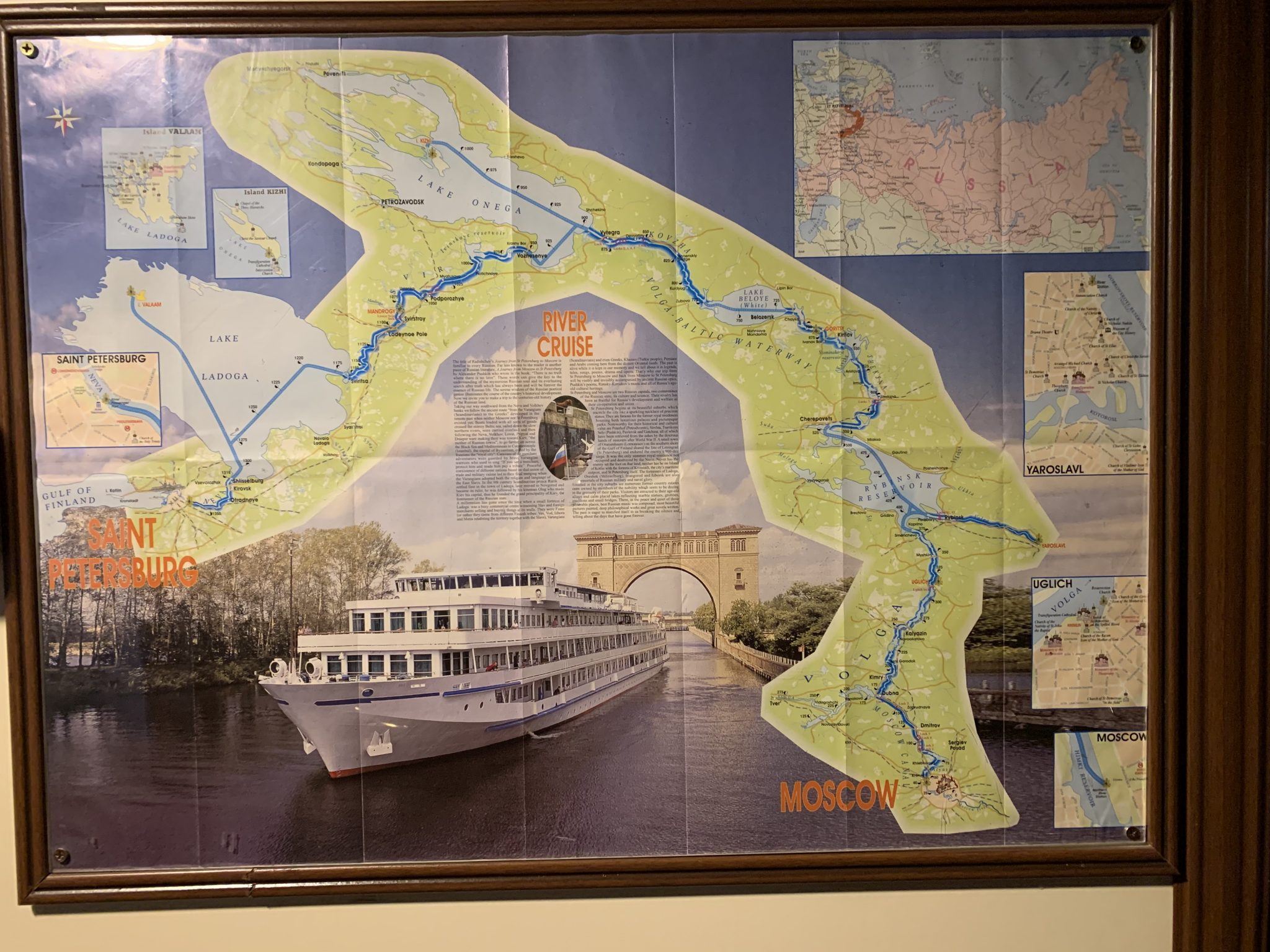 Volga River cruise map