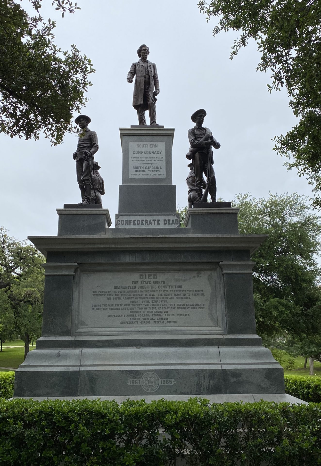 Confederate Soldiers memorial at Texas Capitol
