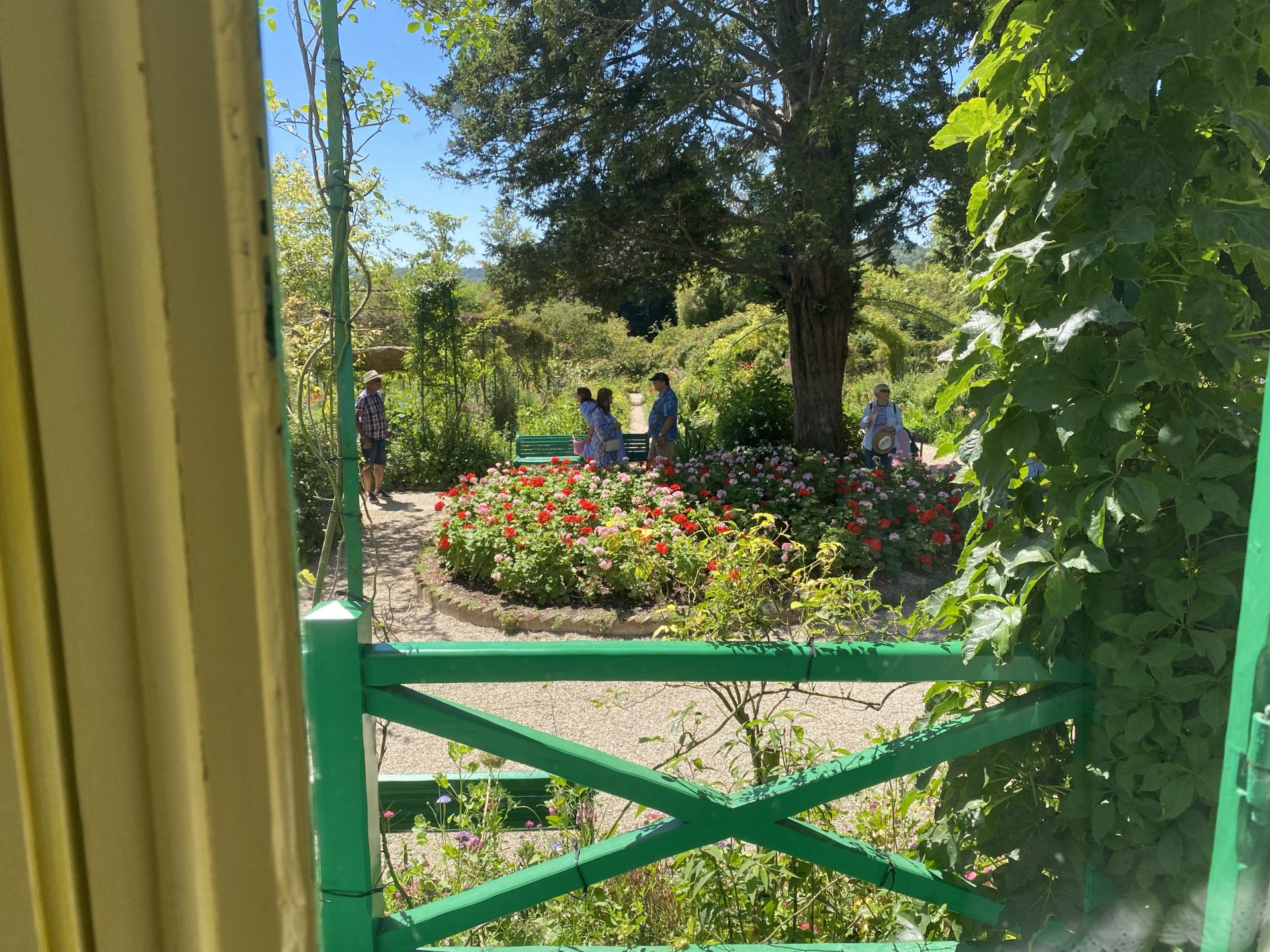 View from the window of the house of Claude Monet at Giverny